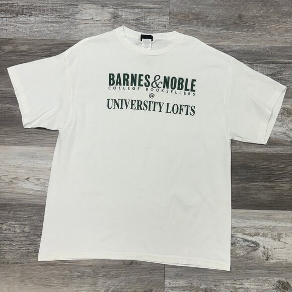 Vintage 90s Yikes! Barnes & Noble College Booksellers White Mens XL Promo Tee - Picture 2 of 7